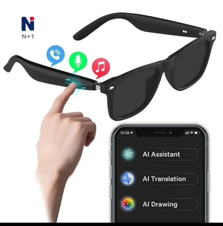 📲📲-LUNETTES INTELLIGENTES W610s, TRADUCTEUR TEXTE & LANGUE, ECOUTEUR, BLUETOOTH, APPEL; CAMERA HD, SOLAIRE IA📲📲-