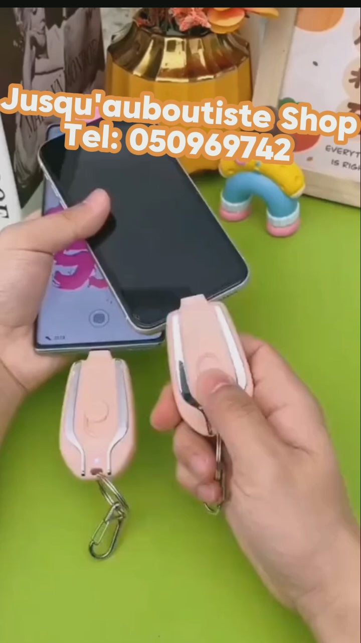 🧲MINI POWER BANK D'URGENCE 3000 mAh. 2 dans 1 et 5000mAh Type C & Iphone🧲